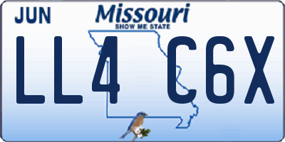 MO license plate LL4C6X