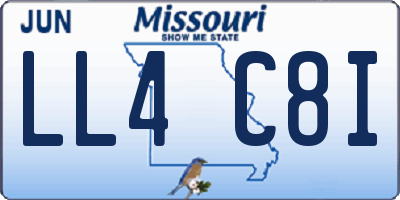 MO license plate LL4C8I