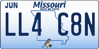MO license plate LL4C8N