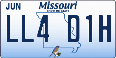 MO license plate LL4D1H