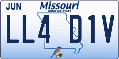 MO license plate LL4D1V