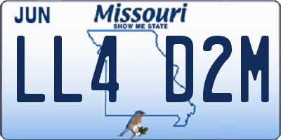MO license plate LL4D2M