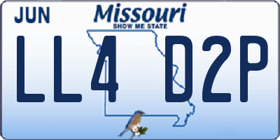 MO license plate LL4D2P