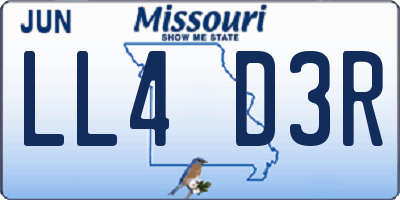 MO license plate LL4D3R