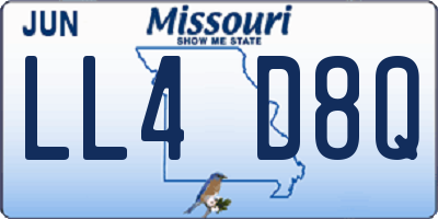 MO license plate LL4D8Q
