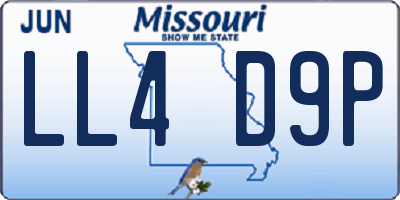 MO license plate LL4D9P