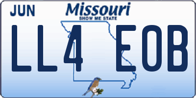 MO license plate LL4E0B