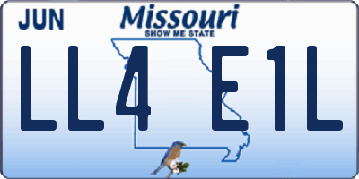 MO license plate LL4E1L