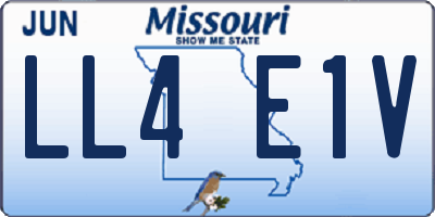 MO license plate LL4E1V