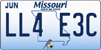 MO license plate LL4E3C