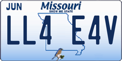 MO license plate LL4E4V