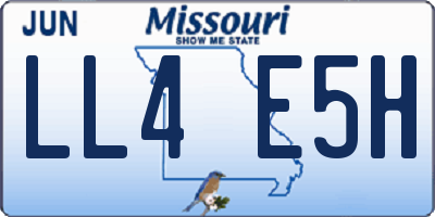MO license plate LL4E5H
