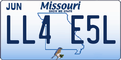 MO license plate LL4E5L