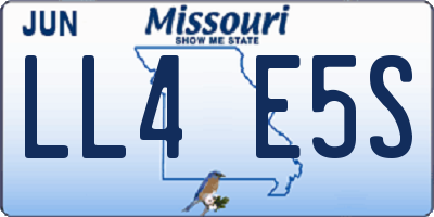 MO license plate LL4E5S