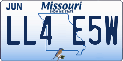 MO license plate LL4E5W