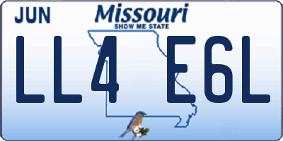 MO license plate LL4E6L