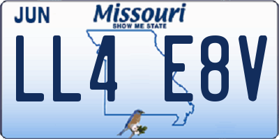 MO license plate LL4E8V