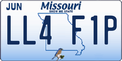 MO license plate LL4F1P