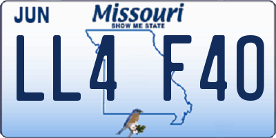 MO license plate LL4F4O