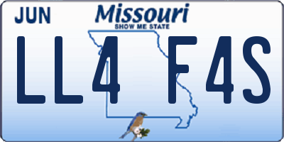 MO license plate LL4F4S
