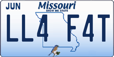 MO license plate LL4F4T