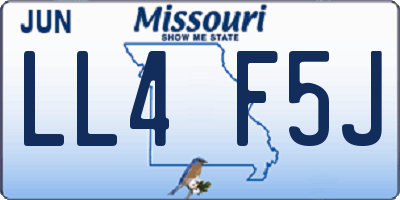 MO license plate LL4F5J