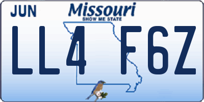 MO license plate LL4F6Z