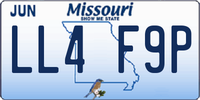 MO license plate LL4F9P