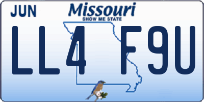 MO license plate LL4F9U