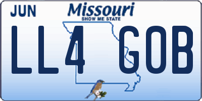 MO license plate LL4G0B