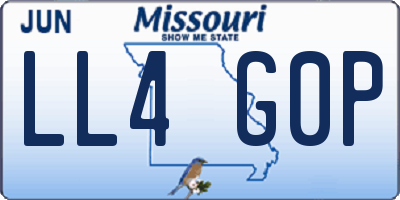 MO license plate LL4G0P