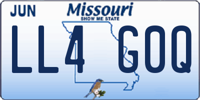MO license plate LL4G0Q
