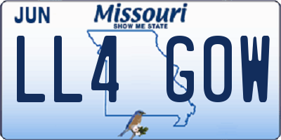 MO license plate LL4G0W