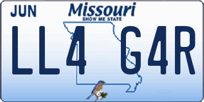 MO license plate LL4G4R