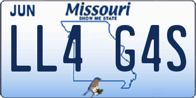 MO license plate LL4G4S
