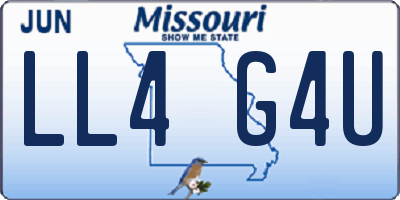 MO license plate LL4G4U