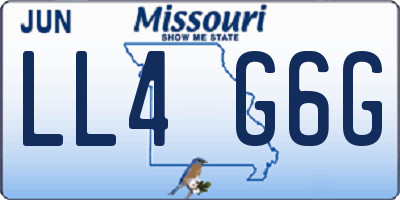 MO license plate LL4G6G