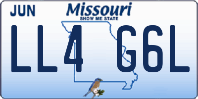 MO license plate LL4G6L