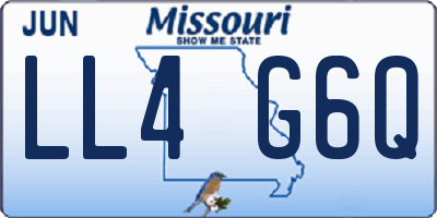 MO license plate LL4G6Q