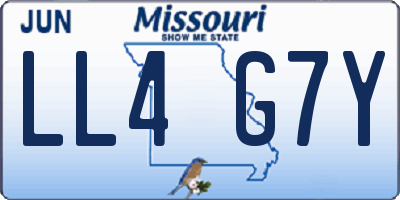MO license plate LL4G7Y