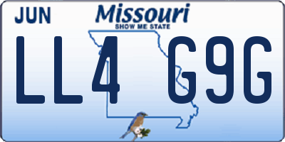 MO license plate LL4G9G