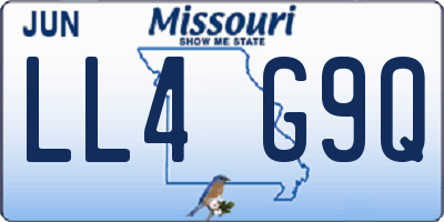 MO license plate LL4G9Q