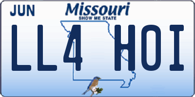 MO license plate LL4H0I