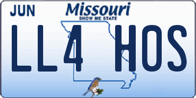 MO license plate LL4H0S