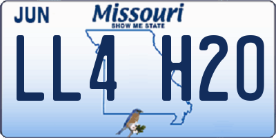 MO license plate LL4H2O