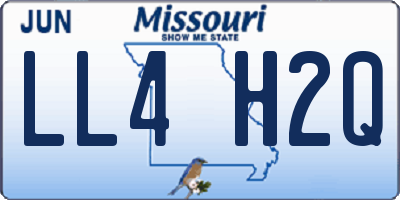 MO license plate LL4H2Q