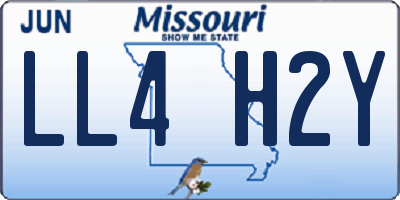 MO license plate LL4H2Y