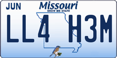 MO license plate LL4H3M