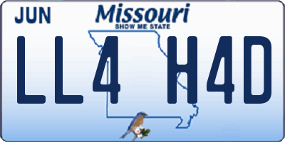 MO license plate LL4H4D