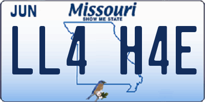 MO license plate LL4H4E